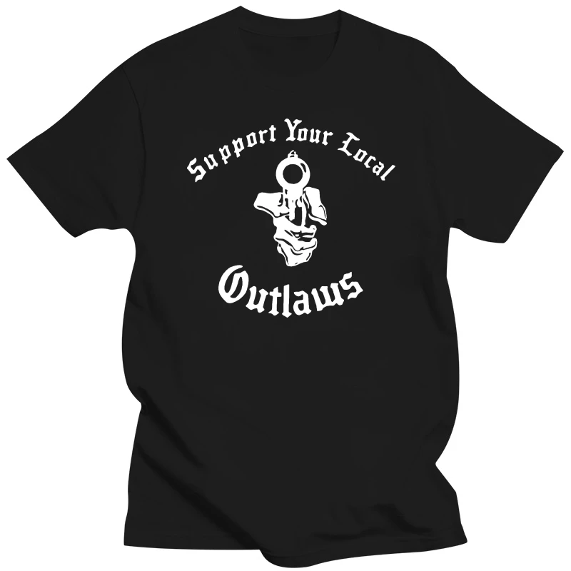 Outlaws Mc Shirt Повседневная футболка Топы с принтом Футболка с круглым вырезом