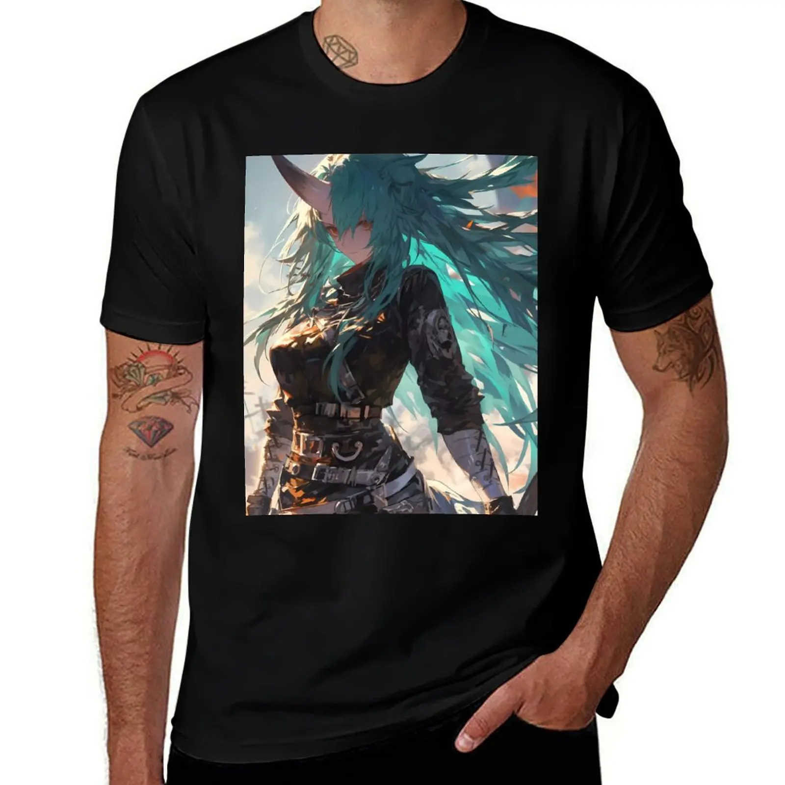 Hoshiguma: Emissary of Сумерки в arknight Футболка Блузка Одежда для хиппи tees тройники мужские высокие футболки