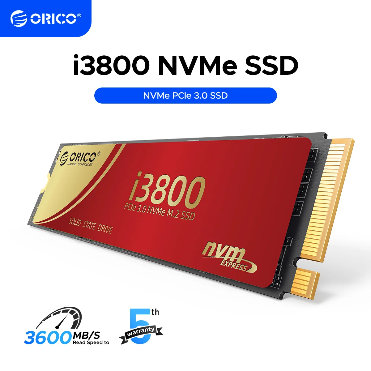 ORICO NVMe SSD 1 ТБ до 3600 МБ/с PCIe Gen3x4 2280 Внутренний твердотельный накопитель SLC Cache 3D NAND для ноутбуков и настольных ПК