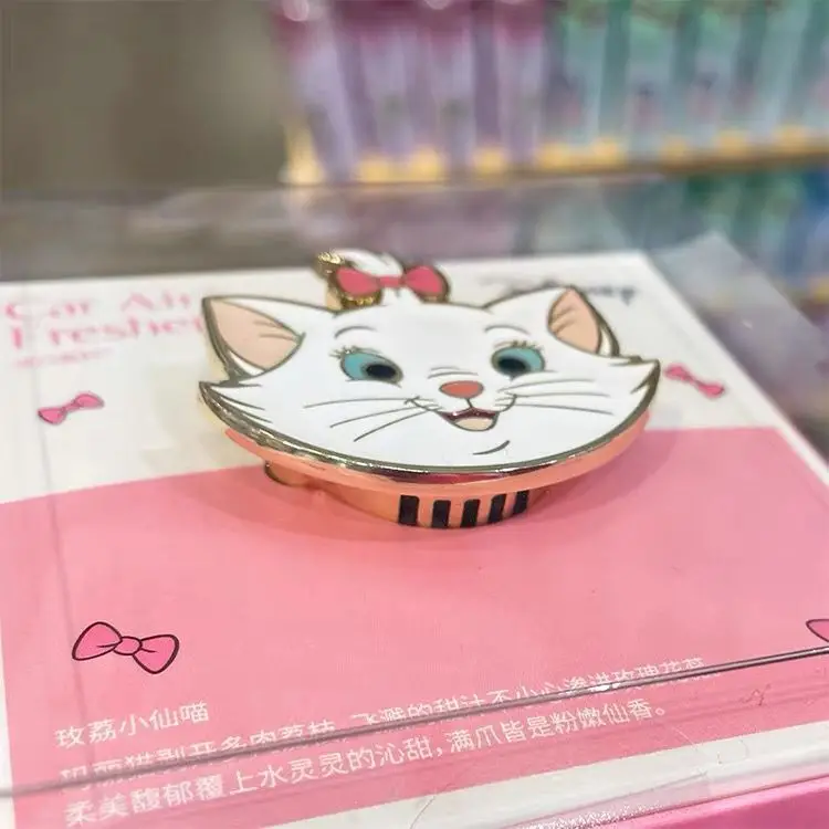 Фото Ароматические украшения Disney Kawaii, аниме Мари, кот, ароматерапия, мультяшный автомобиль, экспорт, ветер, украшение, долговечный аромат, подарок №5