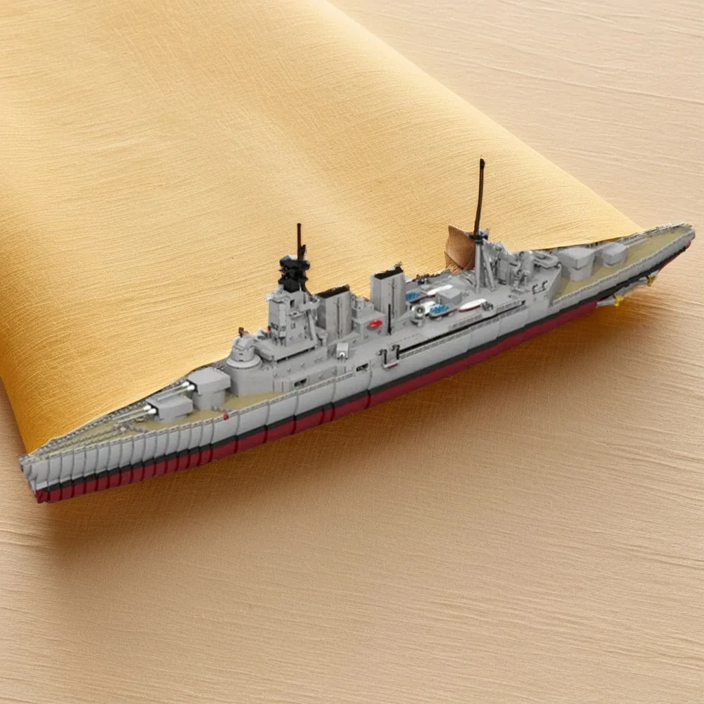 4186 шт. HMS капюшон Battlecruiser королевский темно-синий военный корабль на заказ MOC diy образовательная модель строительные блоки игрушки на день рождения подарок