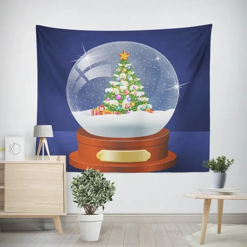 Christmas New Year Crystal Ball Christmas Tree Pattern Tapestry Living Room Sofa Home Decor Tapestry (art.: 3920cae1559d6) - 3920cae1559d6