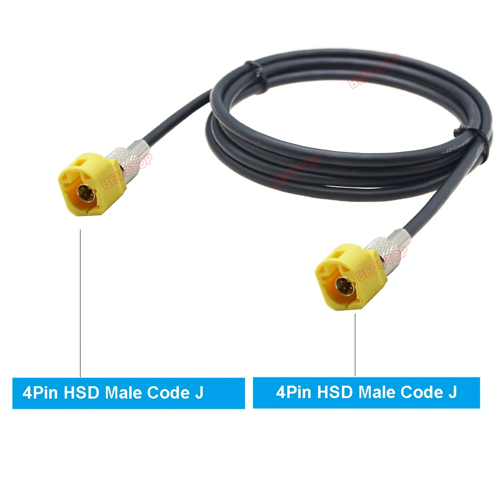 Фото BEVOTOP Новый HSD кабель 4 Pin HSD код J к коду J штекер гнездовой разъем LVDS 535 кабель высокоскоростной автомобильный жгут проводов перемычка №4