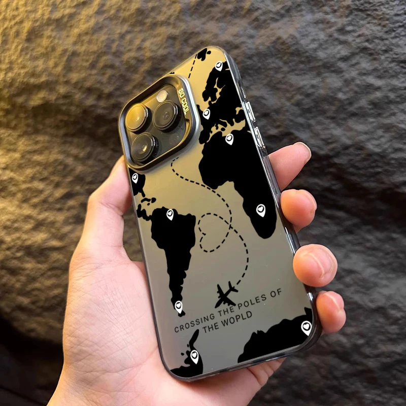 Фото Черный чехол с маркировкой самолета для Samsung Galaxy A16 A26 A36 A56 A55 A54 A53 A52 S25 Ultra S24 FE S23 Plus S22 Cover №3