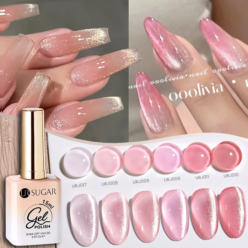 UR SUGAR 15 мл Ярко-белый магнитный гель-лак для ногтей с кошачьим эффектом, магнитный гель с лунным светом, кристаллический гель-лак