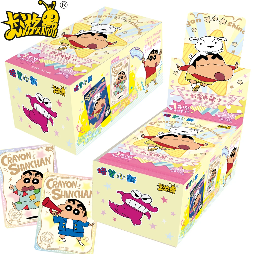 Оригинальные коллекционные карты Kayou Crayon Shin-chan, легкие юмористические семейные повседневные карты Nohara Hiroshi Misae, периферийные карты в стиле аниме, подарок