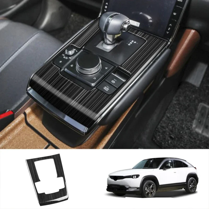 LHD RHD для mazda MX-30 MX30 2022 2023, нержавеющая сталь, салон автомобиля, центральная консоль, панель переключения передач, накладка, автомобильные аксессуары