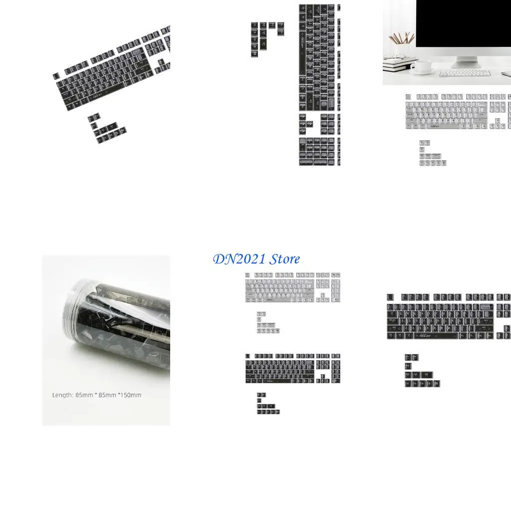 F3KE Crystal Keycaps 132Keys MDA Profile Profist