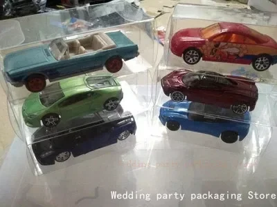 Фото 50/100 шт. 8,2X4,3X4,1 82*40*30 мм ПВХ прозрачный MATCHBOX TOMY модель игрушечного автомобиля 1/64 TOMICA Hot Wheels пыленепроницаемый защитный ящик для дисплея №4