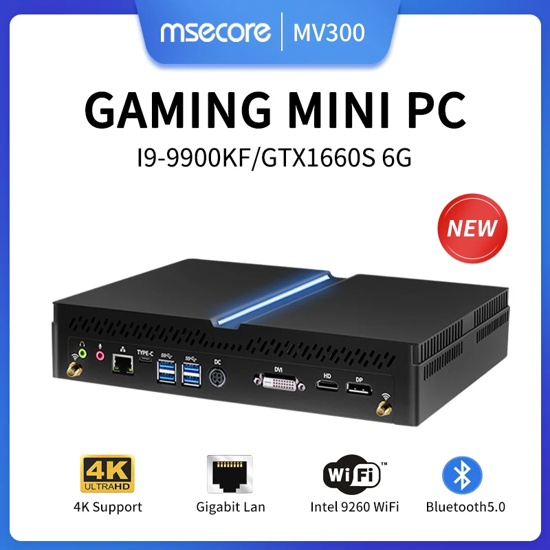 MSECORE Intel Core I9 9900KF GTX1660S 6G выделенная карта DDR4 игровой мини-ПК Windows 10 Linux настольный компьютер NUC barebone WIFI6
