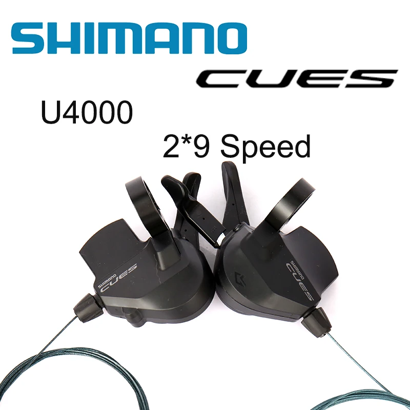 SHIMANO сигналы U4000 2*9 18 скоростей горный велосипед RAPIDFIRE PLUS рычаг переключения передач левый и правый пара запчастей для велосипеда