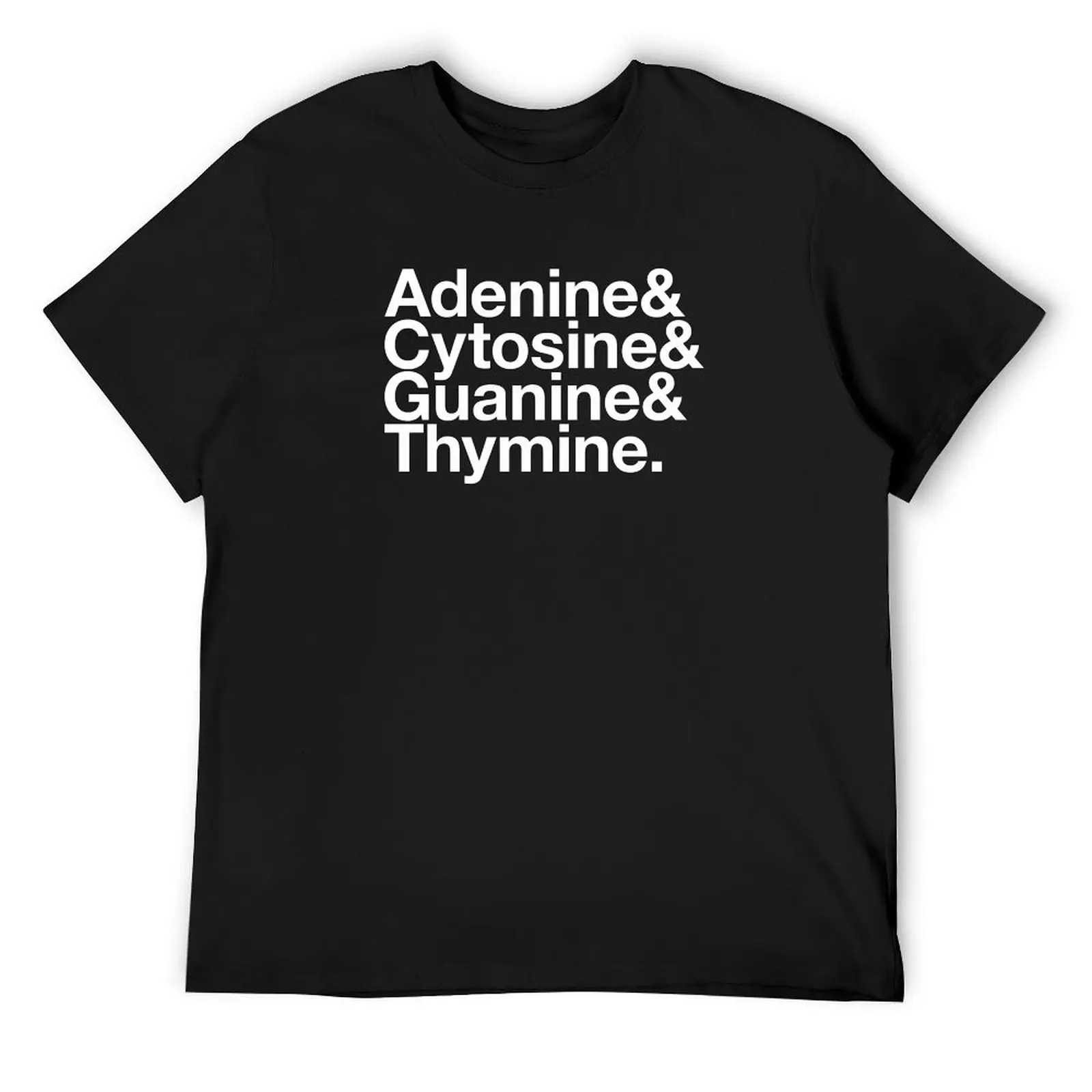 Adenine & Cytosine & Guanine & Thymine. - white design T-Shirt Man t-shirt clothes blue archive tee shirts for men
