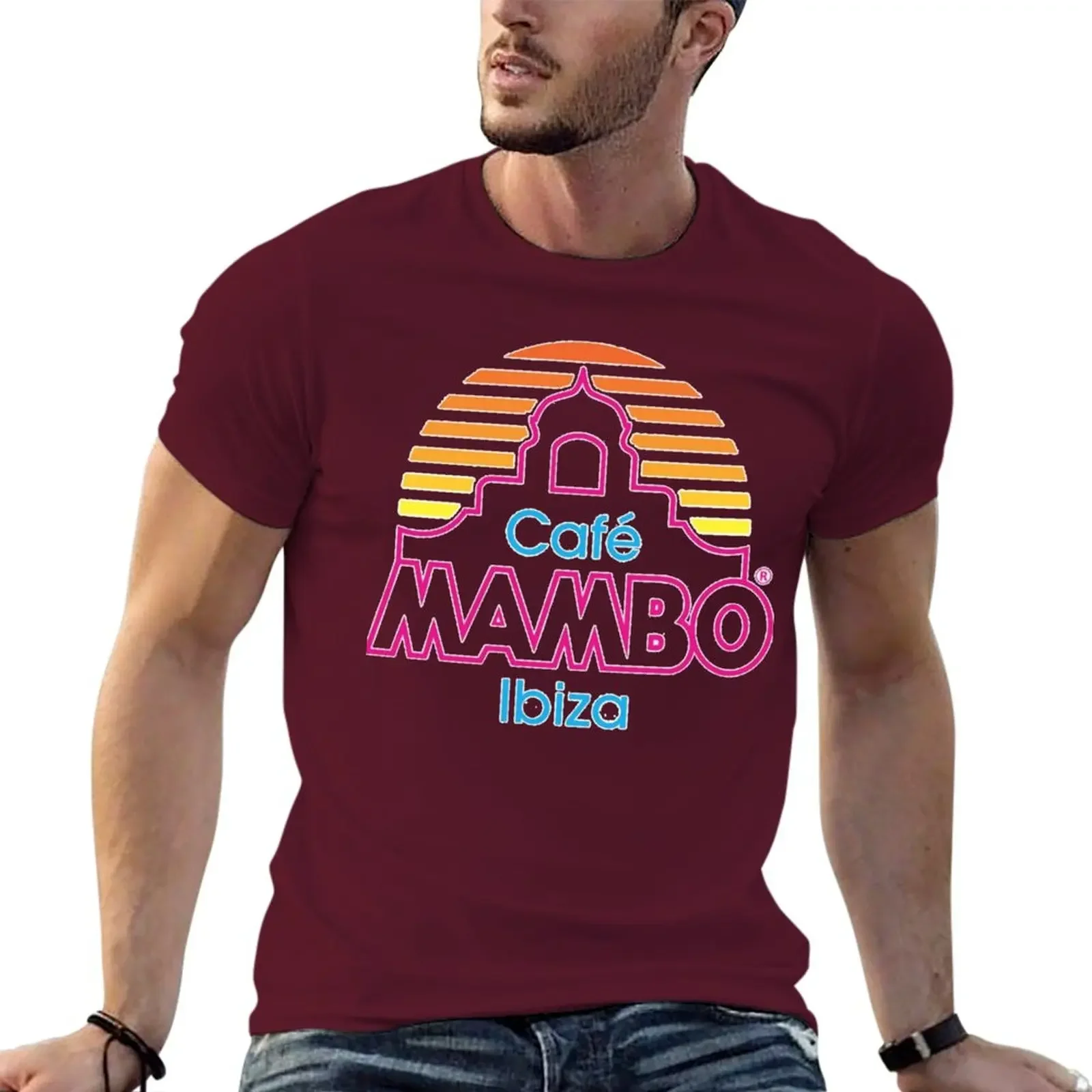 Фото Новая быстросохнущая рубашка Cafe Mambo Ibiza, футболка, женские топы, рубашка с принтом животных для мальчиков, одежда для мужчин, футболка №2