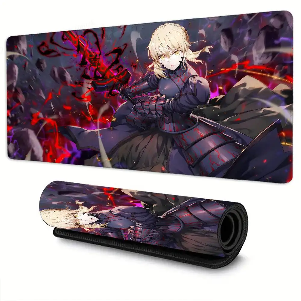 Fate Grand Order Saber аниме коврик для мыши большой игровой коврик для мыши LockEdge утолщенный коврик для компьютерной клавиатуры, настольный коврик