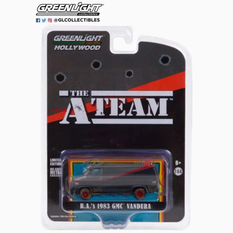 Фото Литой под давлением Greenlight, масштаб 1:64, 1983 GMC Vandura Muddy Edition, имитация сплава, модель автомобиля, классическая коллекция, демонстрационные игрушки №2