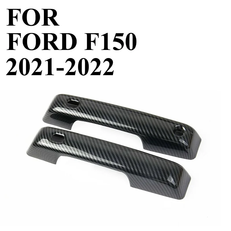 Накладка на переднюю боковую дверную ручку из углеродного волокна для Ford F150 F-150 2021 2022