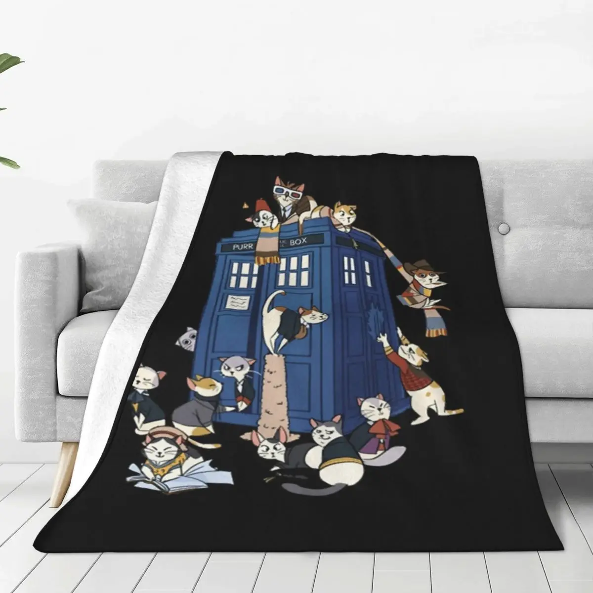 Фото Модное портативное одеяло для спальни Doctor Cat №2