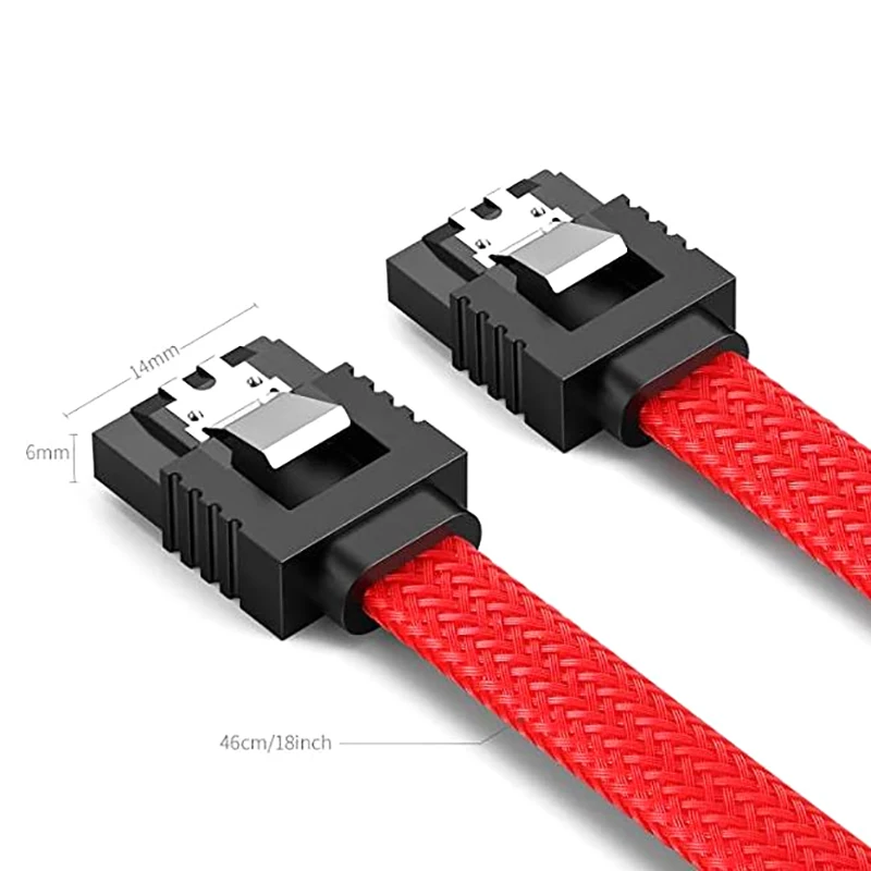 Фото SATA 3,0 III SATA3 7-контактный кабель для передачи данных 6 Гб/с, кабели SSD, шнур для жесткого диска HDD с нейлоновым премиум-покрытием №5