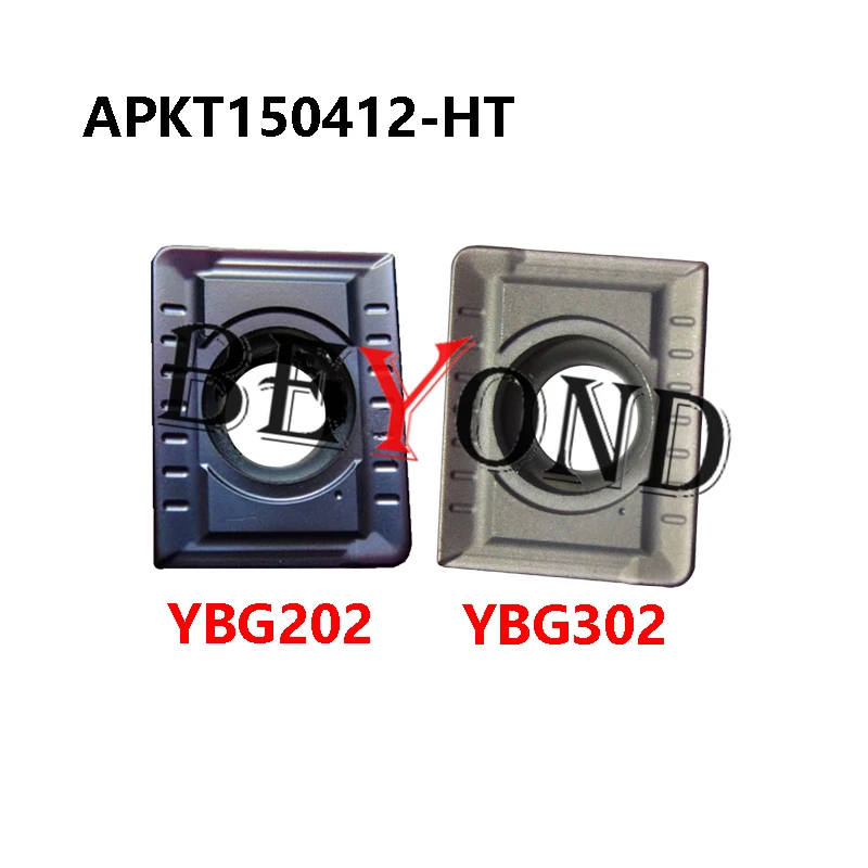 APKT150412-HT YBG202 APKT150412-HT YBG302 100% оригинальные карбидные вставки для стали и нержавеющей стали, квадратные плечевые CNC APKT 150412
