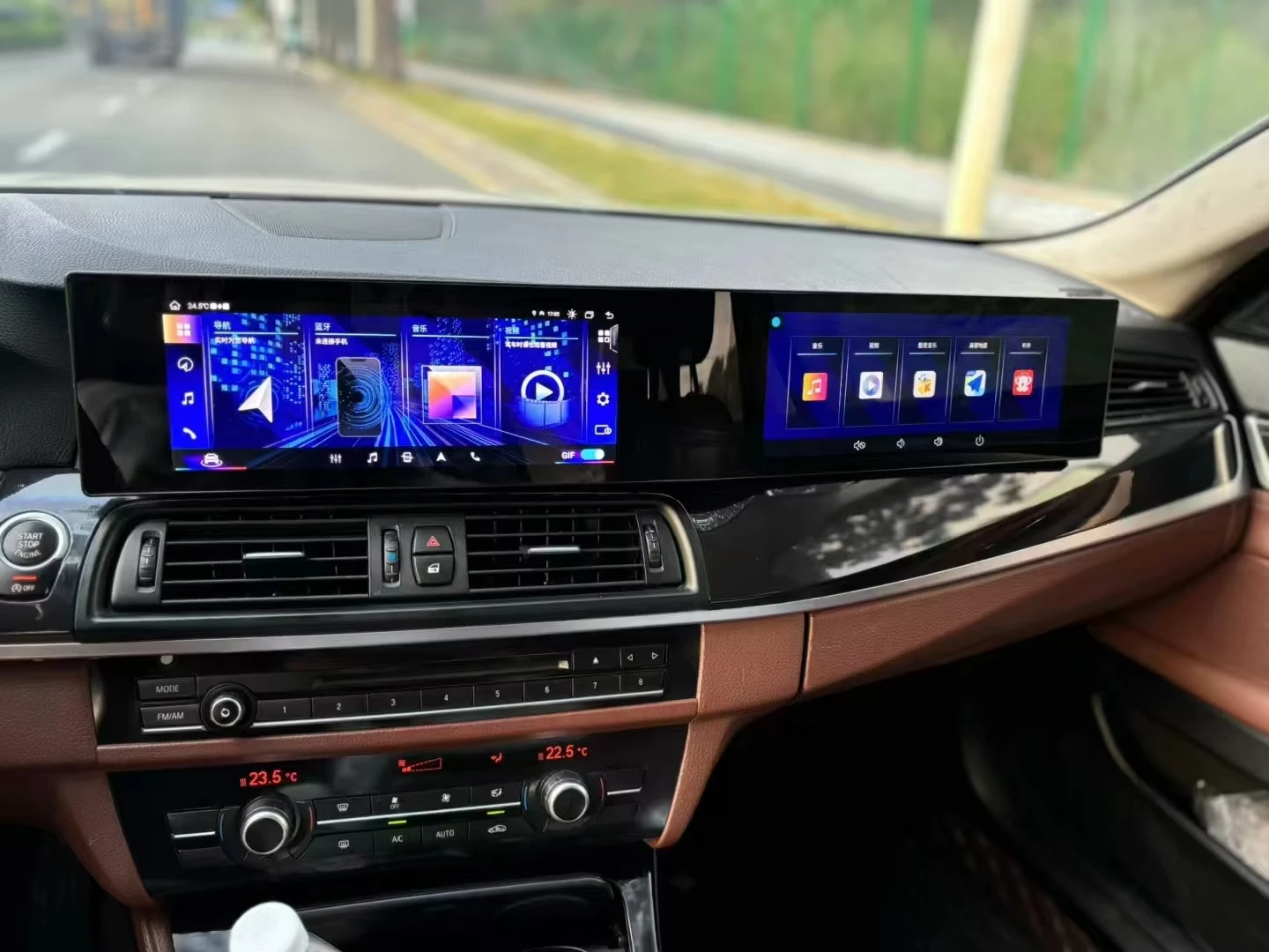 Фото Двойной интерактивный экран Android Touch Carplay 360, GPS-навигация, радио Bluetooth для BM 5 серии F10 F11 F18 2010-2017 DSP №4