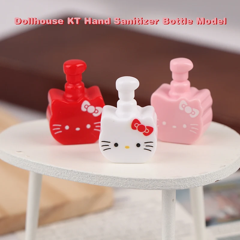 Фото 10 шт. Sanrio Hello Kitty 1/12 кукольный домик мини-бутылка с жидкостью для мытья рук модель кукольного домика ванная комната домашние игрушки аксессуары для кукольного дома №5