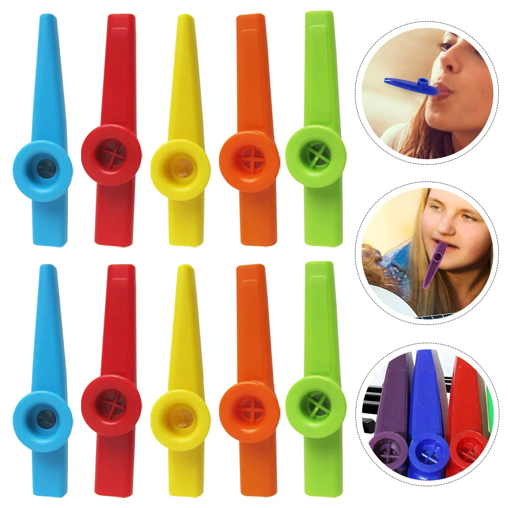 10 шт. музыкальные инструменты Kazoo, детское представление, Kazoos, гитарные партнеры, набор игрушек, пластиковая флейта для влюбленных, ребенок