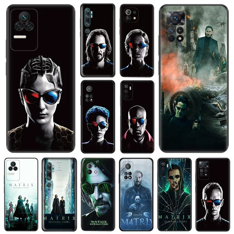 Матовый чехол для телефона Redmi Note 11 Pro 10 11s 10s 10a 10c Xiaomi 11t 10t Note10 Lite Matrix 4, черный мягкий чехол