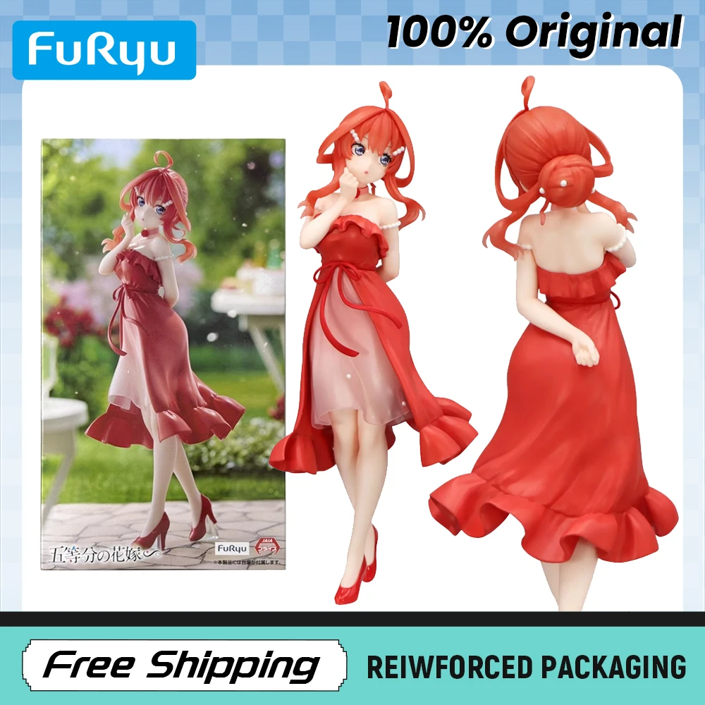 В наличии FuRyu TTI The Quintessential Quintuplets Nakano Itsuki Красное платье Аниме Фигурка Модель Оригинальные игрушки Подарки Коллекционирование