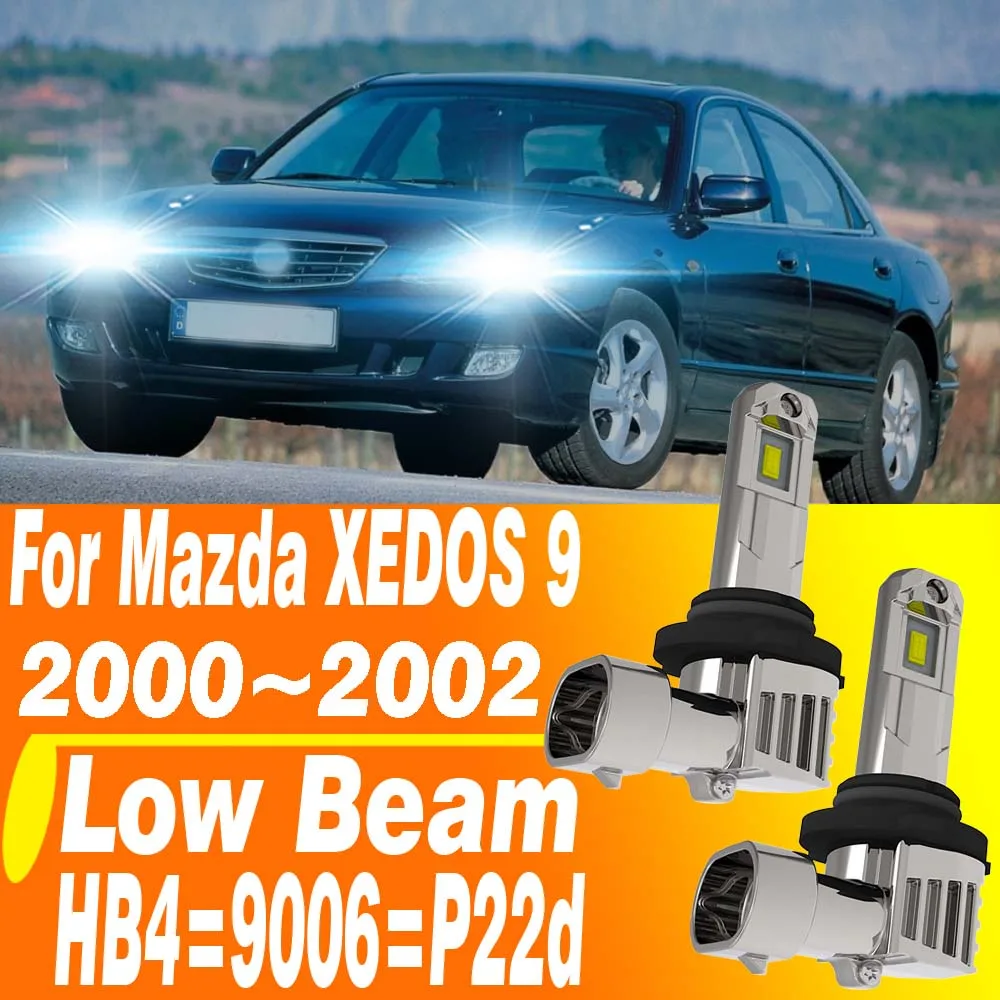 2 шт. HB4 9006 светодиодные фары Canbus P22d автомобильные лампы ближнего света двигатель противотуманные фары турбодиодные лампы 12 В 55 Вт для Mazda Xedos 9 2000 ~ 2001