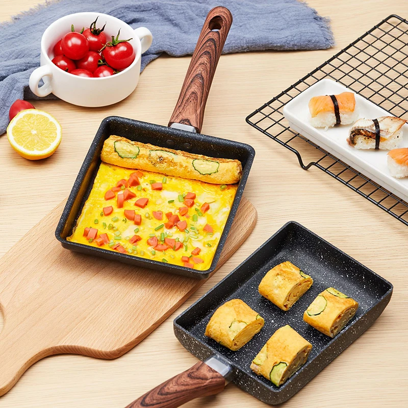 Wajan Penggorengan Mini Gaya Jepang Alat Panekuk Telur antilong Loyang Dapur Utensilios De Cocina