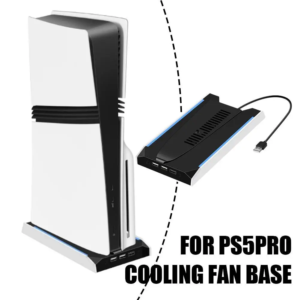 Зарядная подставка с охлаждающим вентилятором для PS 5 Pro для PS 5 SLIM 8-режимный светодиодный дисплей + 3-скоростные охлаждающие вентиляторы для Playstation 5 Slim Pro