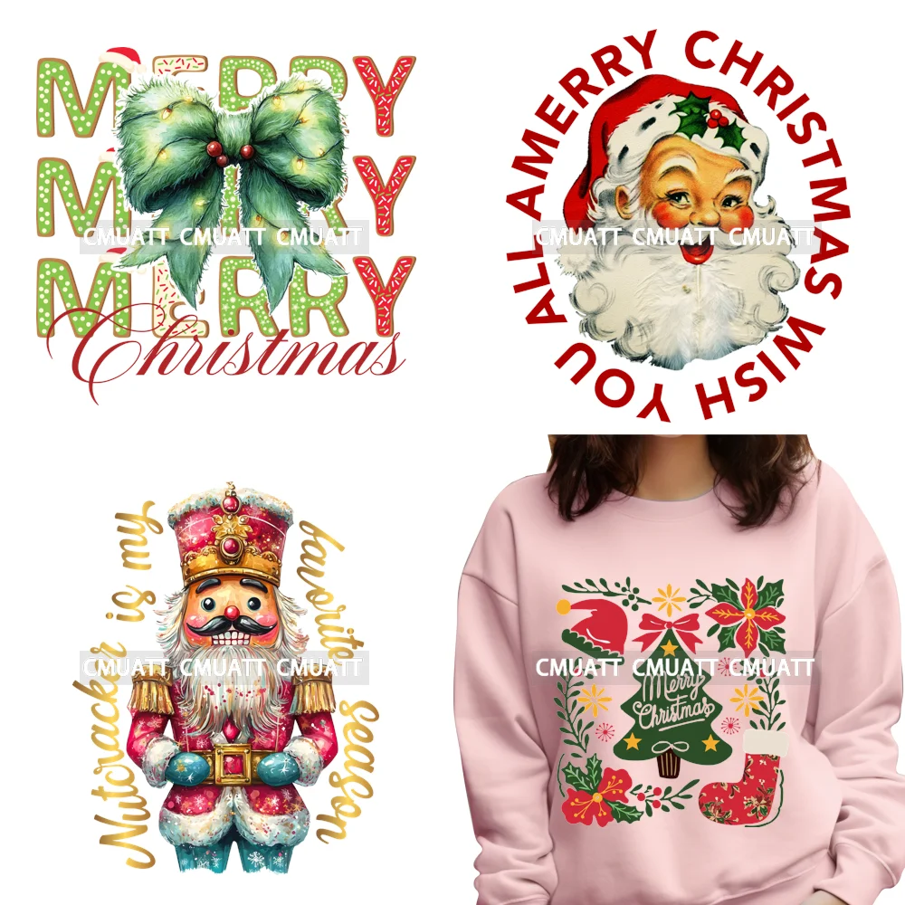 Рождественская елка North Pole Tis The Season To Be Coquette DIY DTF, наклейки для трансферной печати, готовые к нажати, утюг для футболок