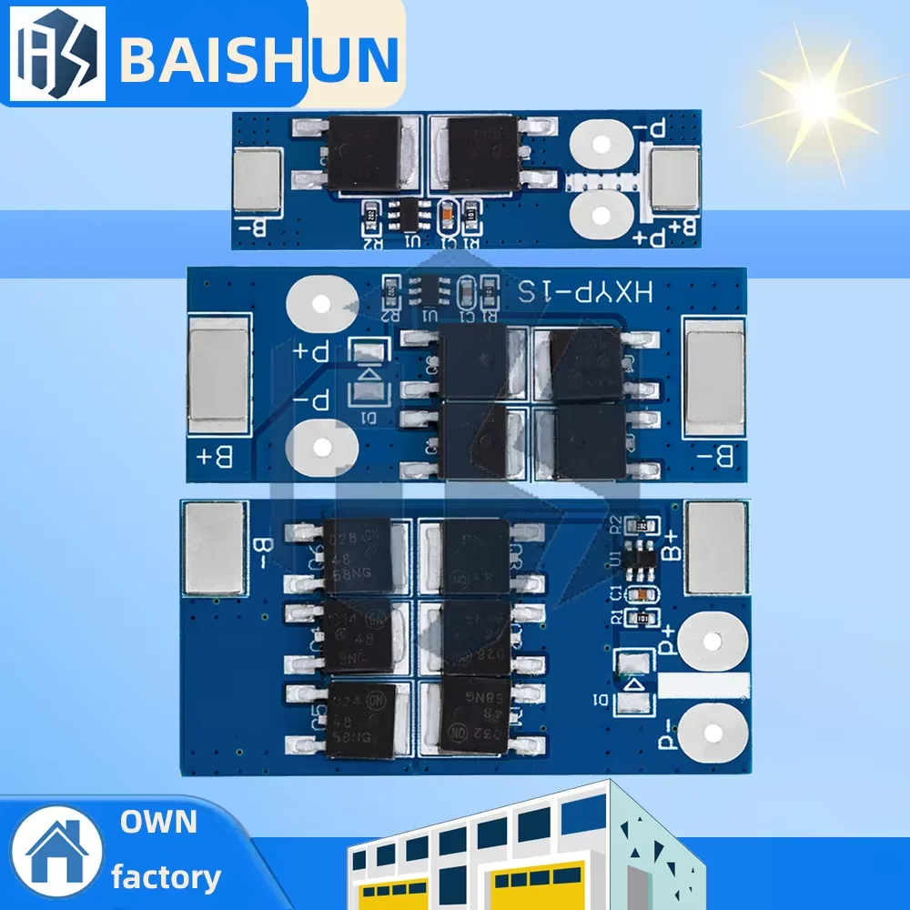 Плата защиты 1S 12A/16A/24A BMS — для литиевых батарей LiFePO4 и 18650 с перезарядкой, коротким контуром и зарядкой 4,2 В