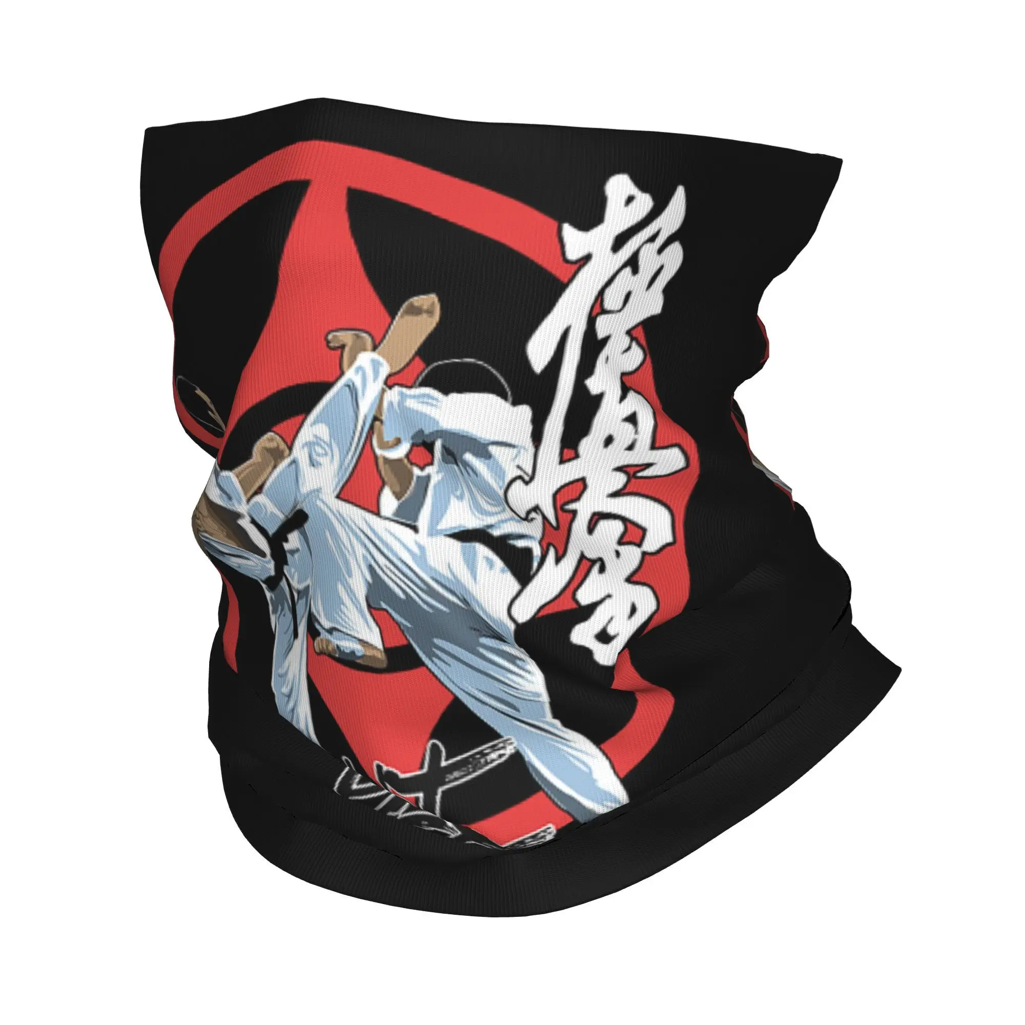 Karate Kyokushin Martial Arts Bandana Neck Gaiter Printed Wrap Mask Scarf Multifunction Cycling Scarf Riding Unisex Washable