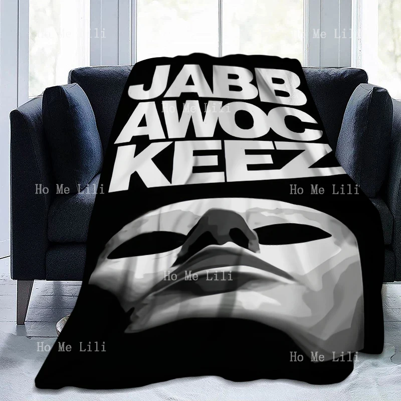 Маска Jabbawockeez Черное фланелевое одеяло Всесезонное использование Уютный плюшевый легкий вес