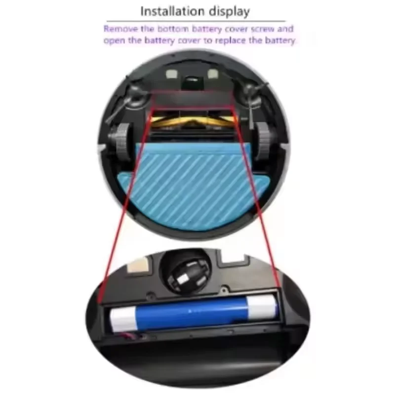 Фото 14,4 В 12800 мАч для Viomi V2 pro V-RVCLM21B и Mi Vacuum Mop-P STYJ02YM Сменный аккумулятор для робота-пылесоса №3