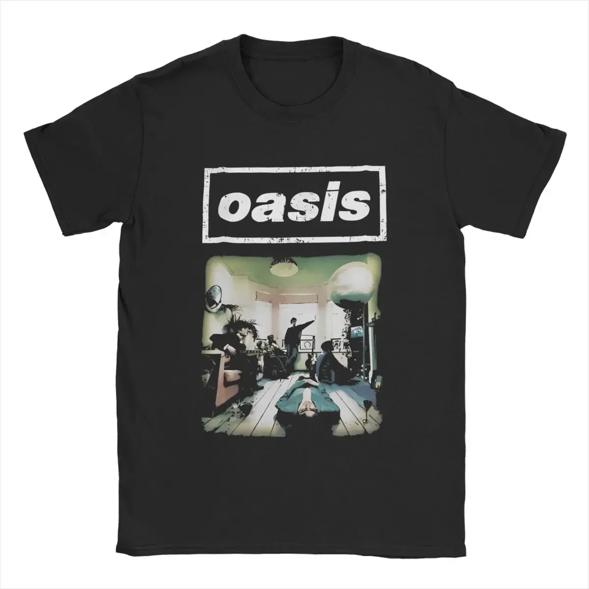 Мужские футболки O-Oasis Rock 90's Band, Повседневная футболка в английском стиле с музыкальными альбомами, футболки с коротким рукавом и круглым вырезом, топы из 100% хлопка