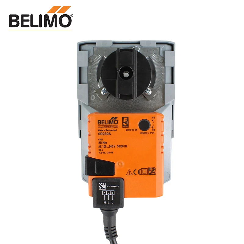 Вращающийся привод BELIMO SR230A, 20 нм, переменный ток 100...240 в, системы HAVC, бабочные клапаны, стандартная CE IP54 система охлаждения