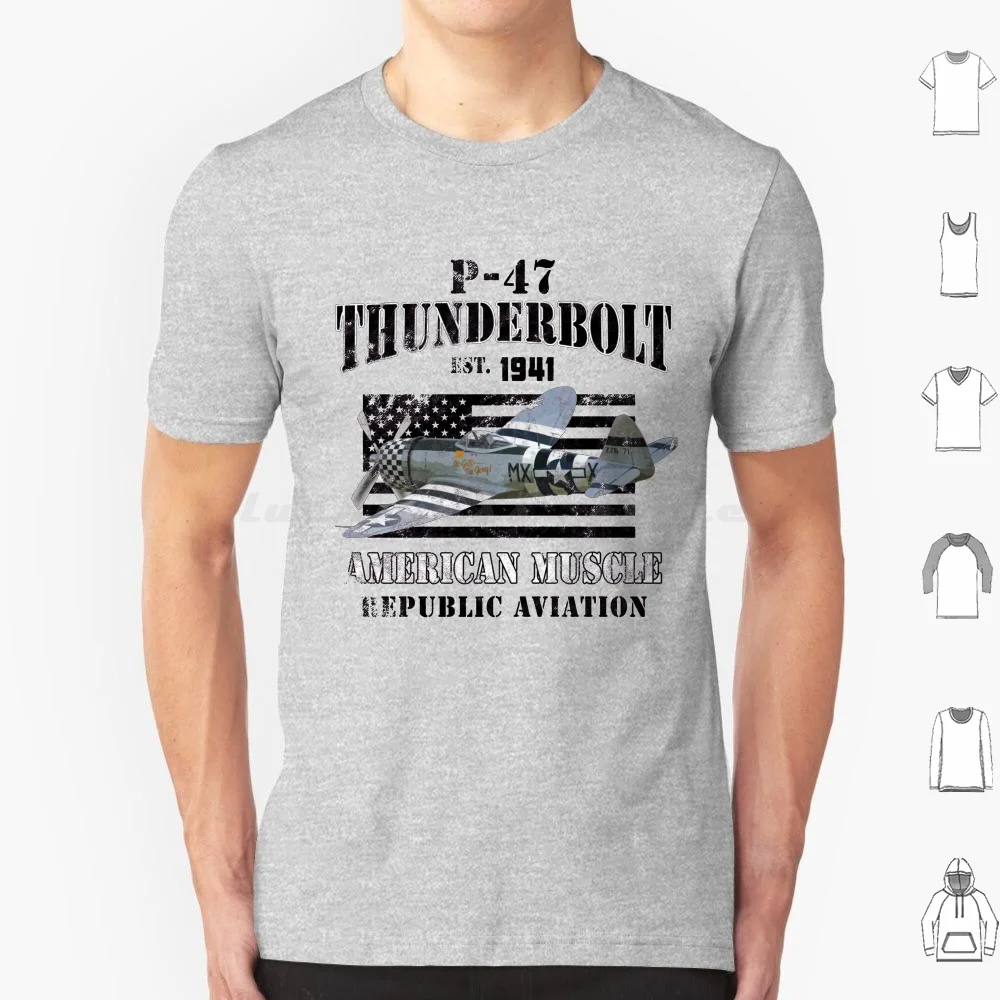 P-47 Thunderbolt Wwii Fighter American Muscle Винтажная футболка Хлопок Мужчины Женщины DIY Принт P47 Thunderbolt Wwii Ww2 Мировая война 2
