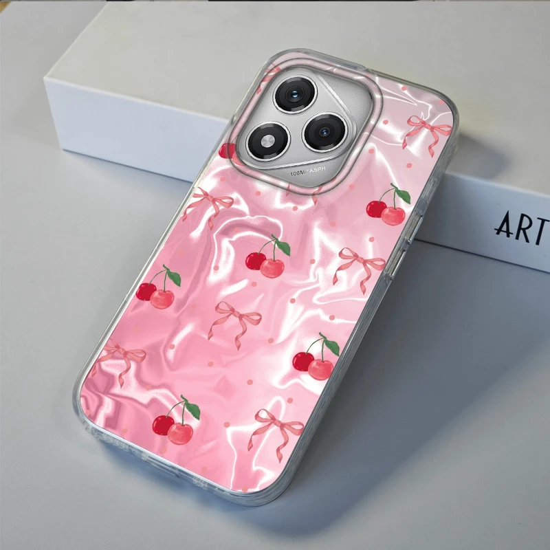 Фото Чехол для телефона с розовым вишневым бантом и леопардовым принтом для Honor 400 Pro X9c Magic7 Magic6 200 Lite Smart X9a X8a X8b X8c X7c Fundas Cover №4
