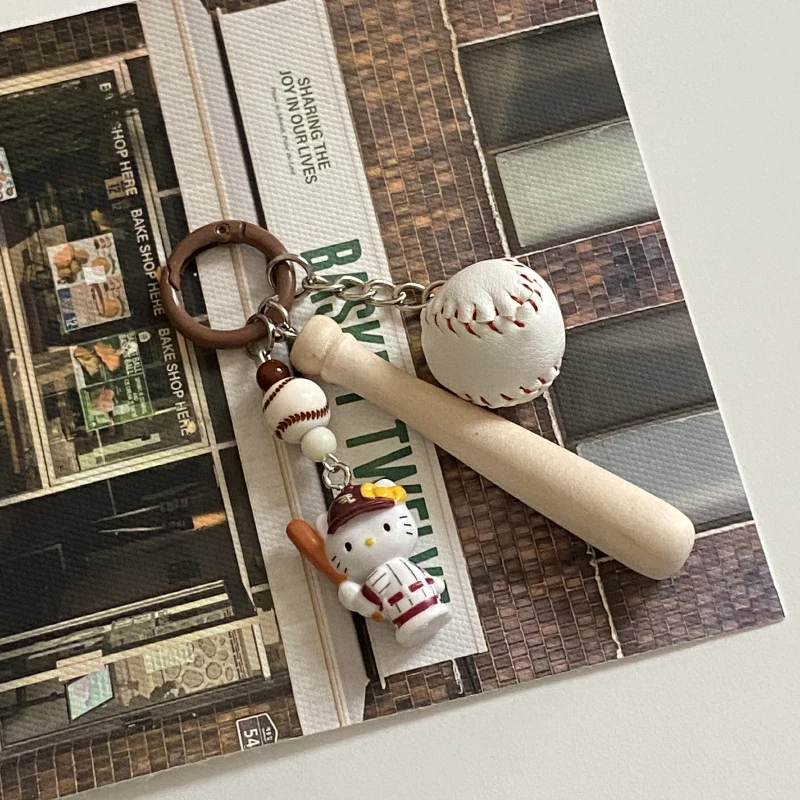 Sanrio Baseball Hello Kitty брелок KT Cat подвеска-подвеска ювелирные изделия для девочек и женщин подарочная сумка украшение