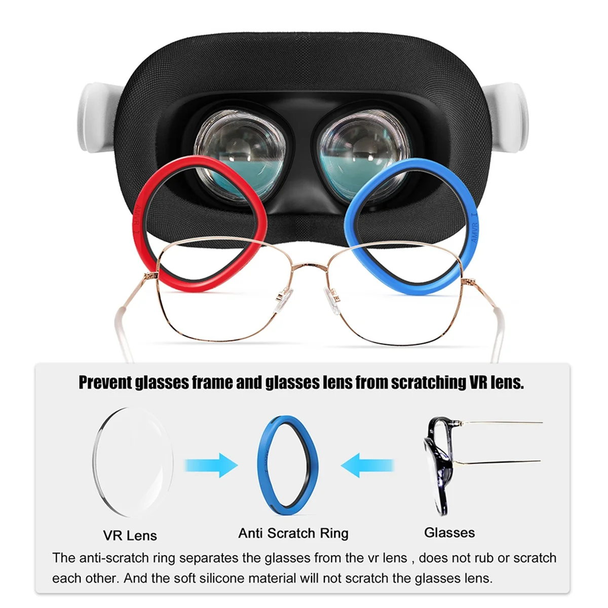 M86K Защитные кольца для объектива от царапин для Quest 3S, Quest 2, Rift S, — аксессуары VR