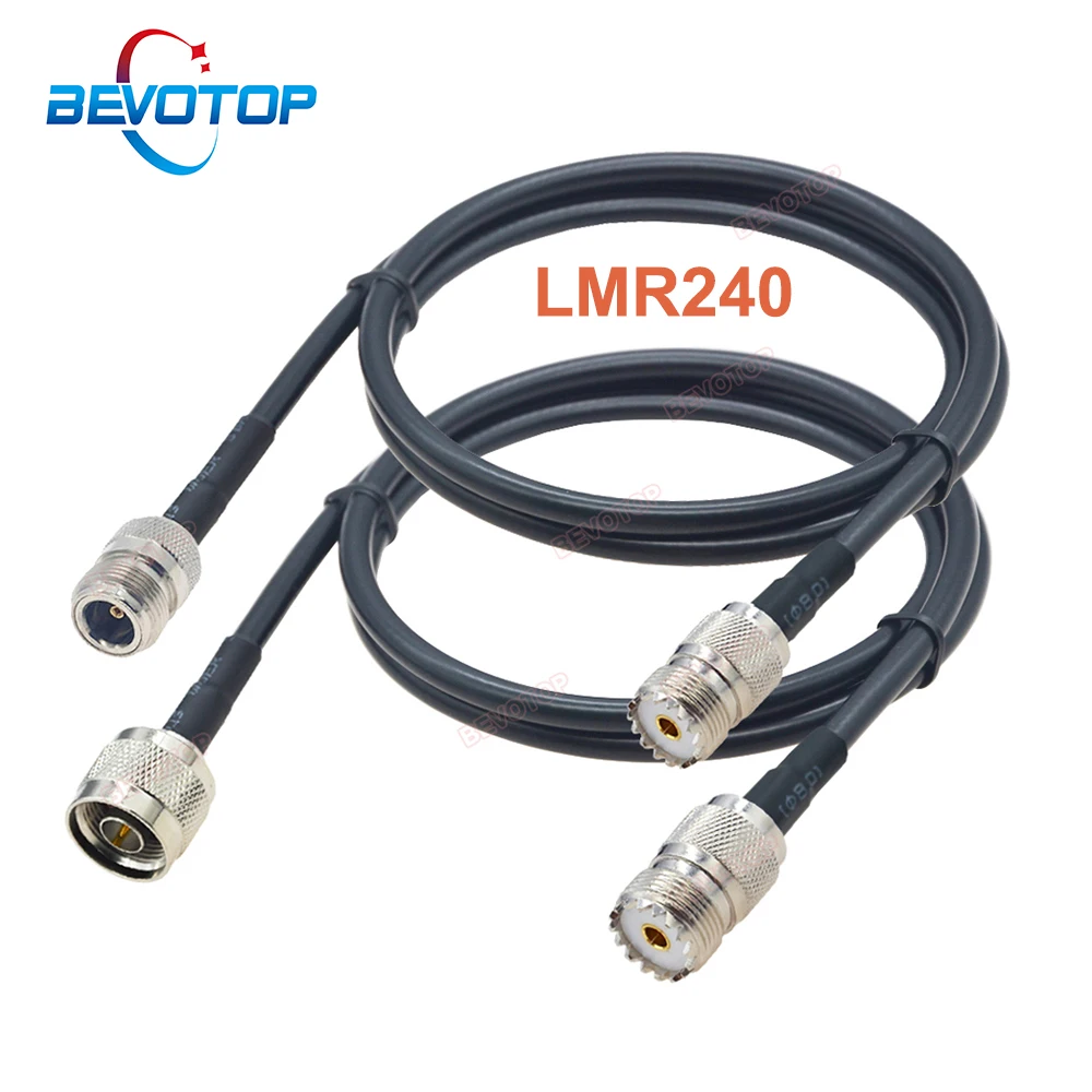 SO239 UHF Female Jack to N Male / Female LMR240 RF Коаксиальный кабель с низкими потерями LMR-240 50-4 50 Ом Коаксиальный удлинитель Перемычка Адаптеры