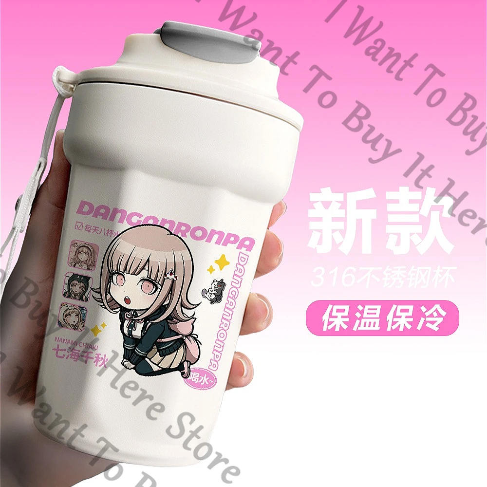 Аниме Danganronpa Nagito Komaeda Nanami ChiaKi Hinata Hajime Kokichi Oma Saihara Shuichi Косплей Чашка из нержавеющей стали Чашка для воды