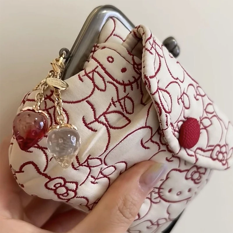 Kawaii Hello Kitty Gold Mouth Bag Zero Wallet Card Bag Id 2-in-1 Girl Разное хранилище Sanrio KT Cat Косметичка Подарок для девочки (art.: 3920cb354125e) - 3920cb354125e
