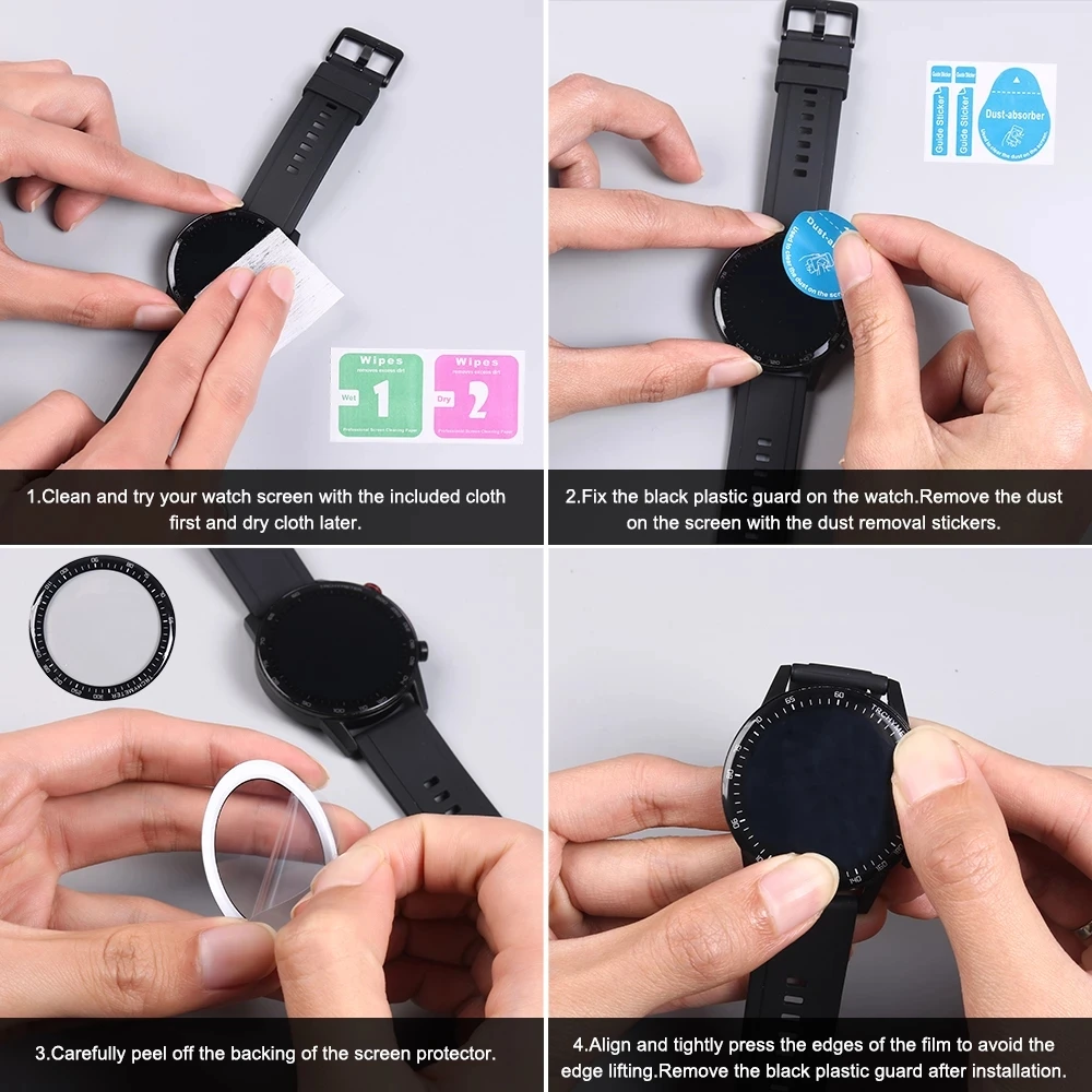 3D изогнутая мягкая волоконная Защитная пленка для Huawei Watch GT 2 3 Pro GT Runner Fit 2 ES Защита экрана для Honor Magic 42 мм 46 мм (art.: 3920c77b525fa) - 3920c77b525fa