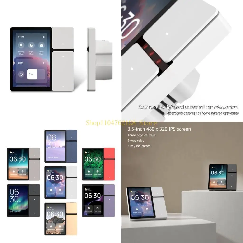 Wi-Fi 3,5-дюймовая интеллектуальная панель управления Wi-Fi Интеллектуальные настенные выключатели сцены Панель-концентратор дистанционного управления Простая в использовании лучшая распродажа