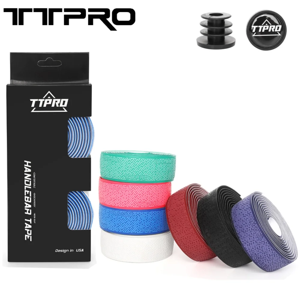 TTPRO противоскользящая лента на руль из искусственной кожи, дорожная лента на руль MTB велосипеда, амортизирующая лента для велосипедного руля, аксессуары для велосипеда