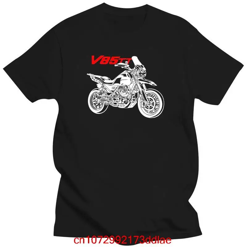 Модные футболки 2023 мотор Guzzi V85Tt V 85 Tt мото с круглым вырезом крутая Мужская футболка