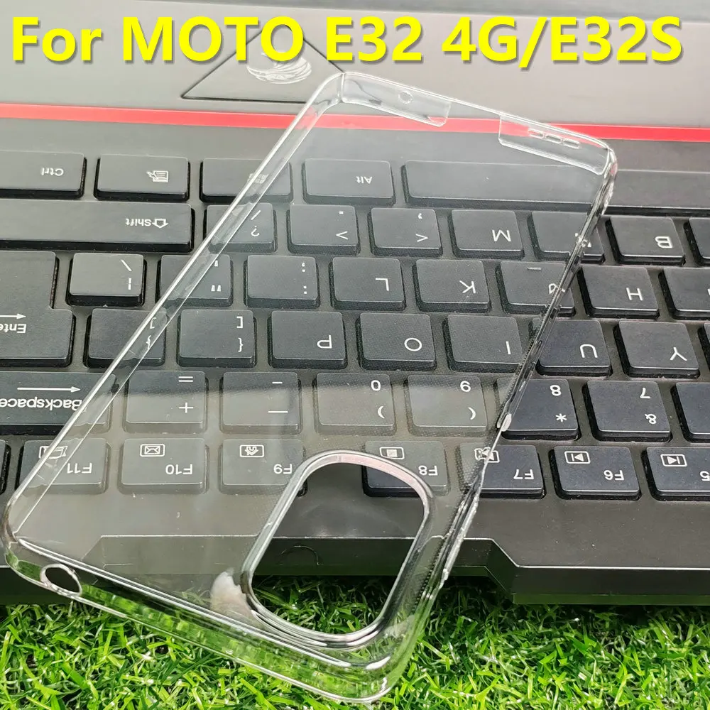 Фото Для Motorola E32 4G E32S Edge 40 Neo чехол кристально Жесткий ПК полное покрытие прозрачная камера Защита задняя крышка №4